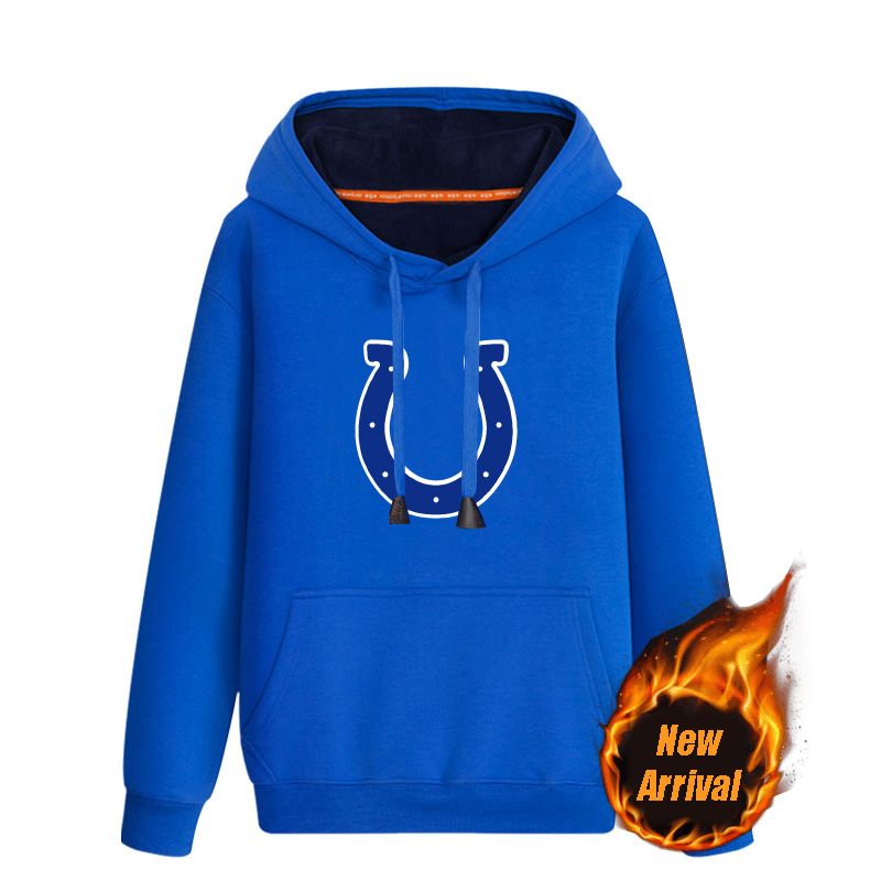 Men's Indianapolis Colts Blue 70％cotton 30％polyester Cashmere Thickening version NFL Hoodie